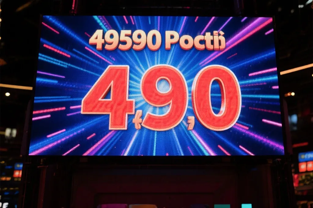 巨额奖池数据展示，数字跃动的屏幕